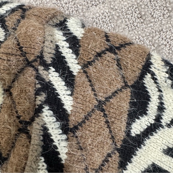 Vintage 90’s Cardigan Chunky Knit Sweater Neutrals Size Large 3D Abstract - Picture 6 of 6